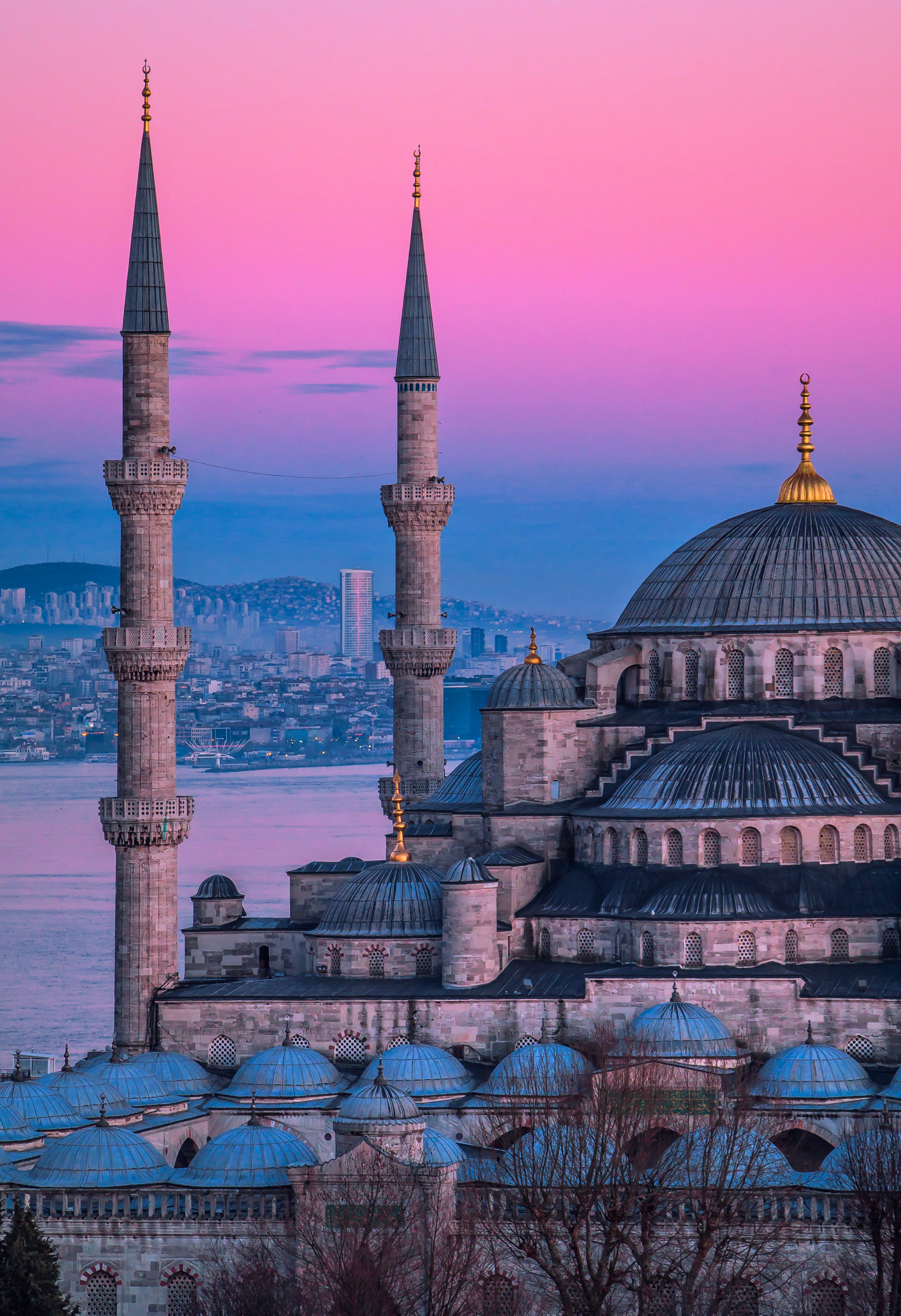 Istanbul skyline at dusk